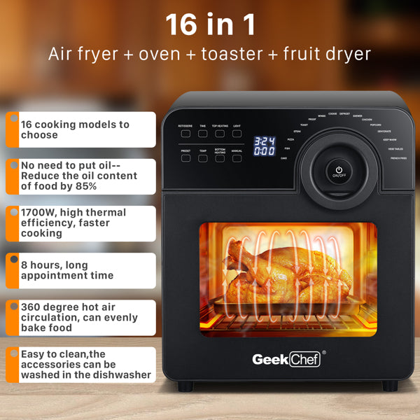 Mini Airfryer Oven met Convectie — Compacte 4-Persoons Heteluchtfriteuse