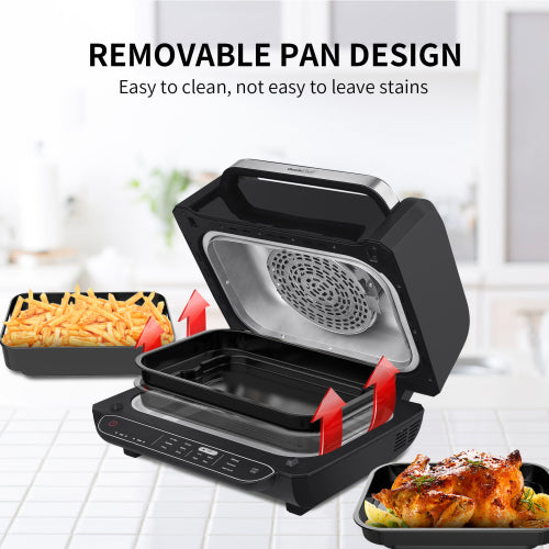 Geek Chef Airocook Smart Grill Airfryer RVS — Elektrische Heteluchtfriteuse