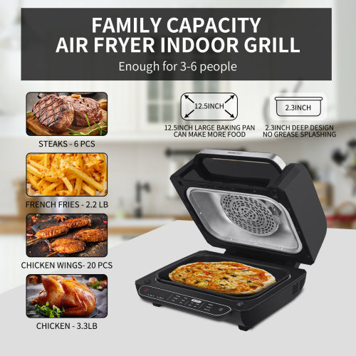 Geek Chef Airocook Smart Grill Airfryer RVS — Elektrische Heteluchtfriteuse